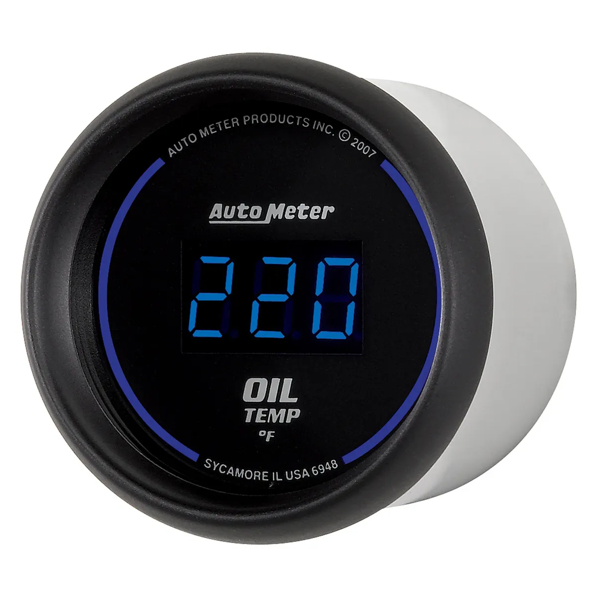 Gauge, Oil Temp, 2 1/16", 340?F, Digital, Black Dial w/ Blue LED product image