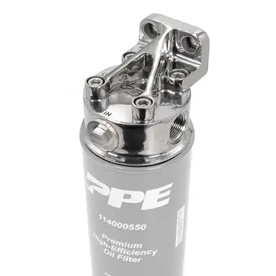 Pacific Performance Engineering Billett Polished ss Remote Oil Filter Mount Kit