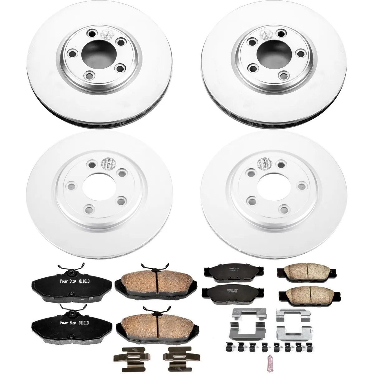 Z17 Geomet Coated Rotor Kit: Genuine Geomet Fully Coated Rotors; Ceramic Pads W/Hardware product image