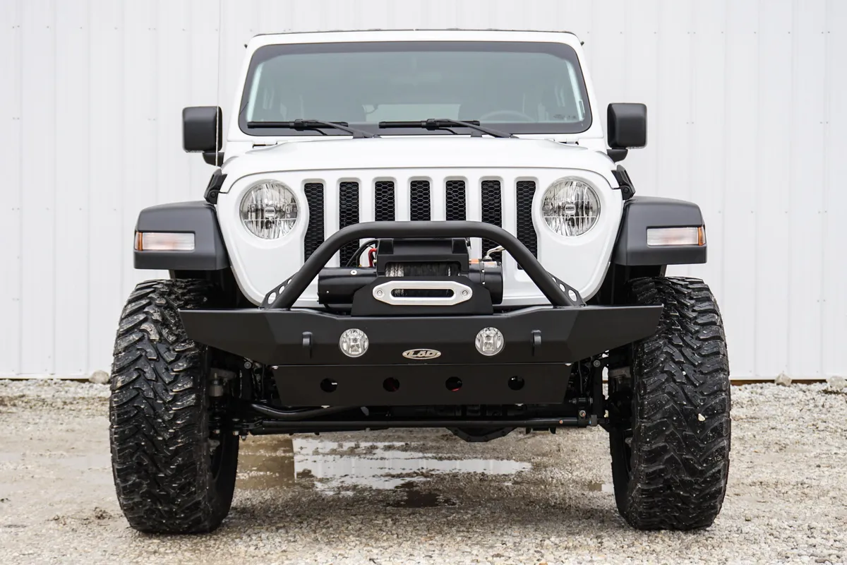 LOD Destroyer Mid-Width Front Bumper w/ Bull Bar, Black Powder Coated - JT/JL product image