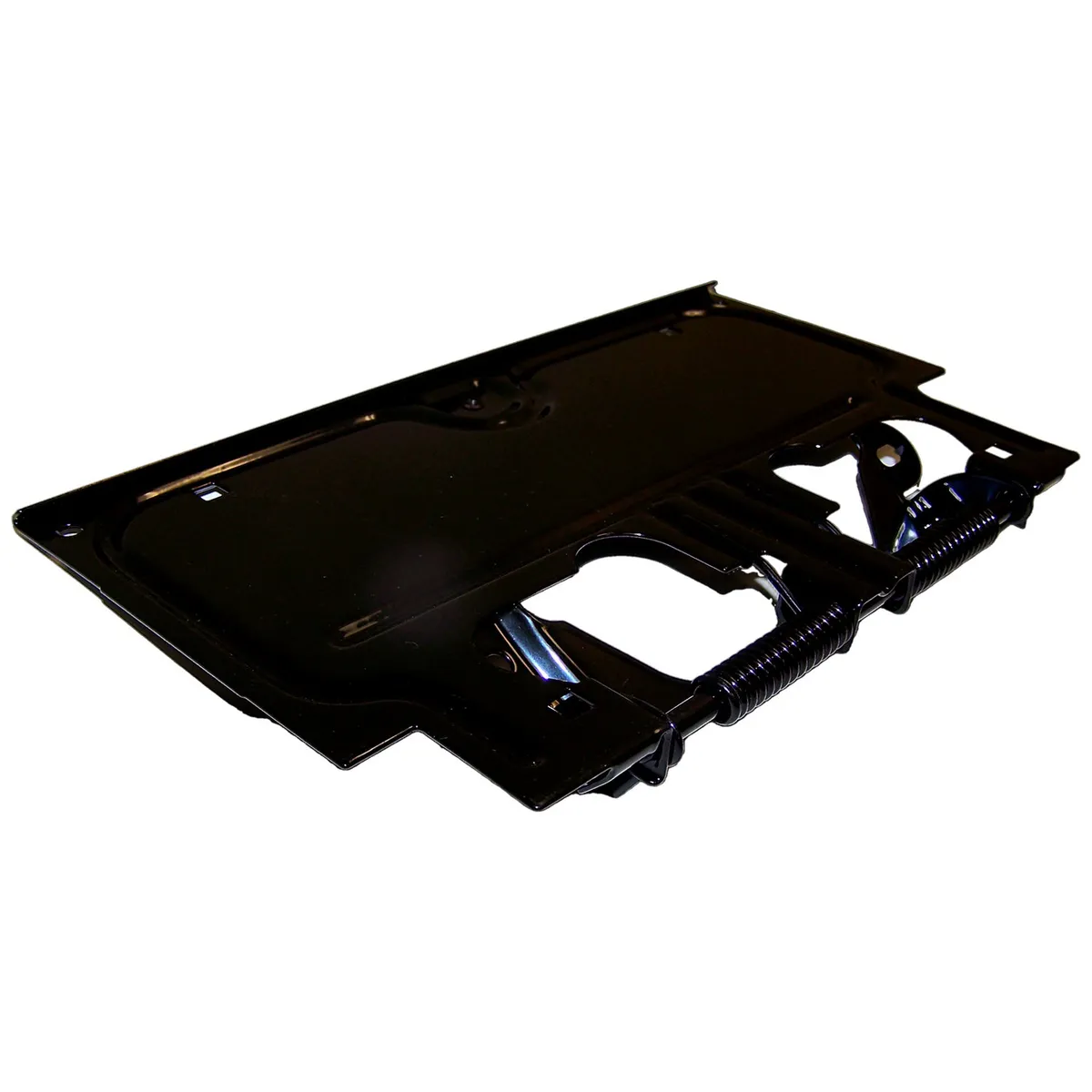 Crown Automotive Jeep Replacement 55007403 Rear License Plate Bracket for Jeep YJ Wrangler, Black, Includes Springs and Pin product image