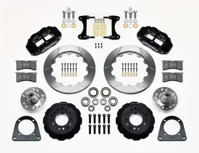 Wilwood Brakes Wilwood FNSL6R Front Hub Kit 12.88in Drill Red TCI-IFS 71-78 Pinto Based