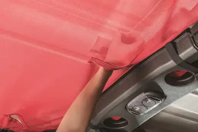 MasterTop Jeep JK ShadeMaker Freedom Mesh Bimini Top For 07-18 Wrangler JK 2 Door Red MasterTop