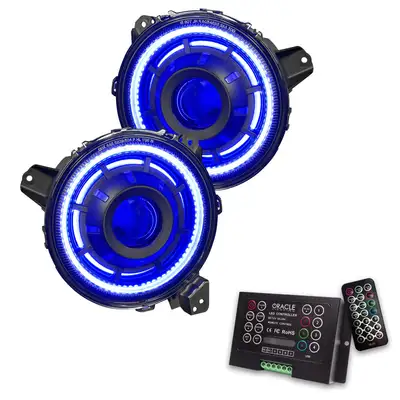 Oracle Lighting Oracle Oculus ColorSHIFT Bi-LED Projector Headlights for Jeep JL/JT