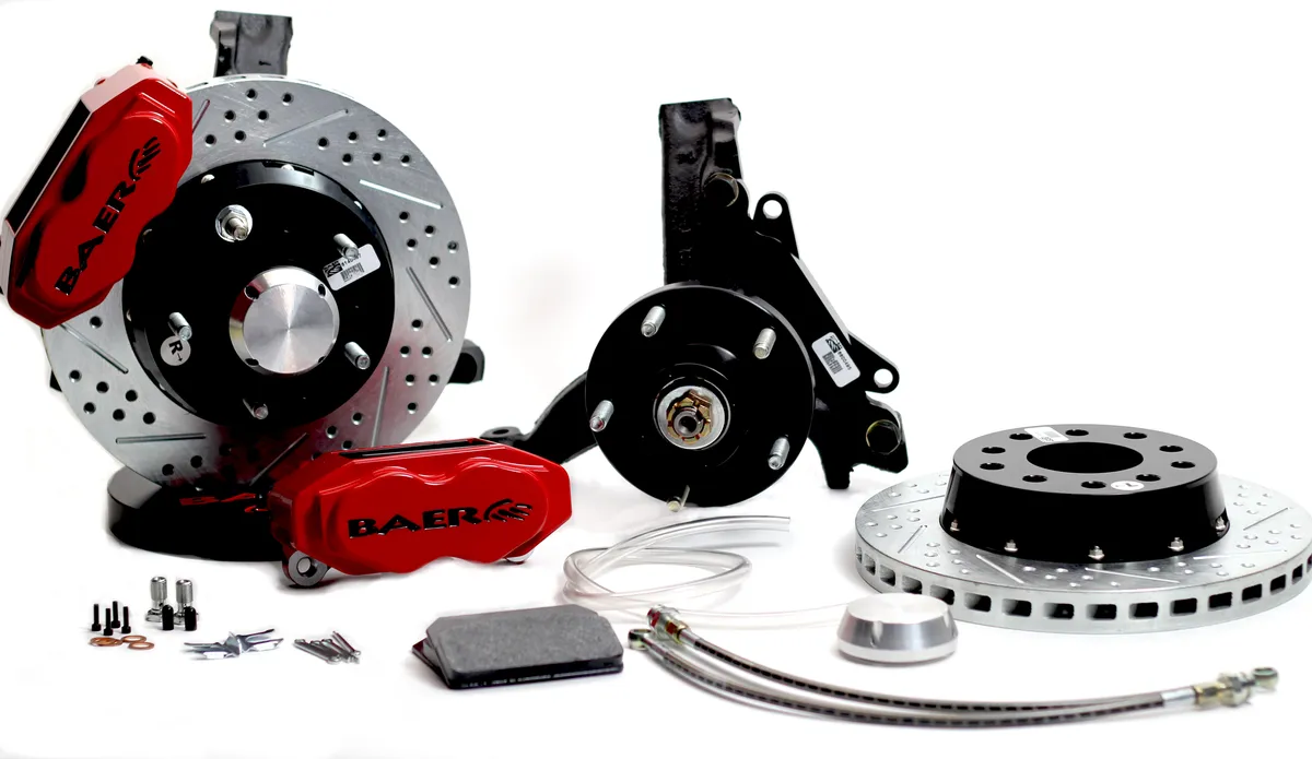 S4 Brake System Front 78-88 GM G-Body Vehicles 82-04 GM S10/S15 Pickups 2WD And 83-97 GM S10/S15 Blazer/Jimmy 2WD (Comes Assembled On Stock Height Spindles) Red Baer Brakes product image
