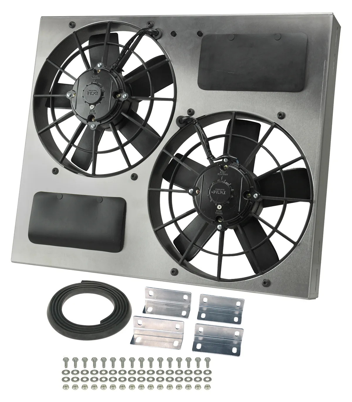 Derale 16830 Powerpack - High Output Dual 11 Electric RAD Fan/Aluminum Shroud Kit product image
