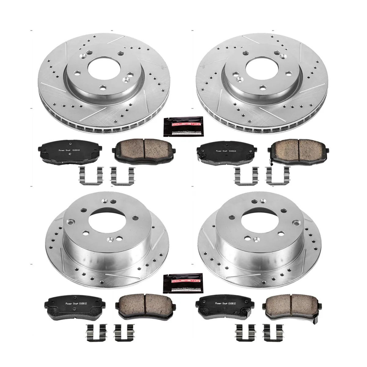 Z23 Evolution Sport Upgrade Kit: Drilled/Slotted Rotors; Carbon-Fiber Ceramic Pads W/Hardware product image