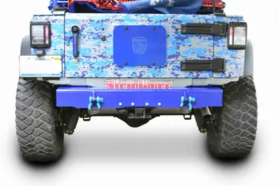 Steinjager Bumpers 2007-2018 Bumper, Rear Cap Style with D-Ring Mounts Southwest Blue