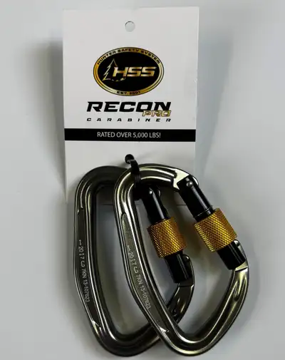Hunter Safety Systems Recon Pro ~ Ultralite, Hi-strength Aluminum Carabiners