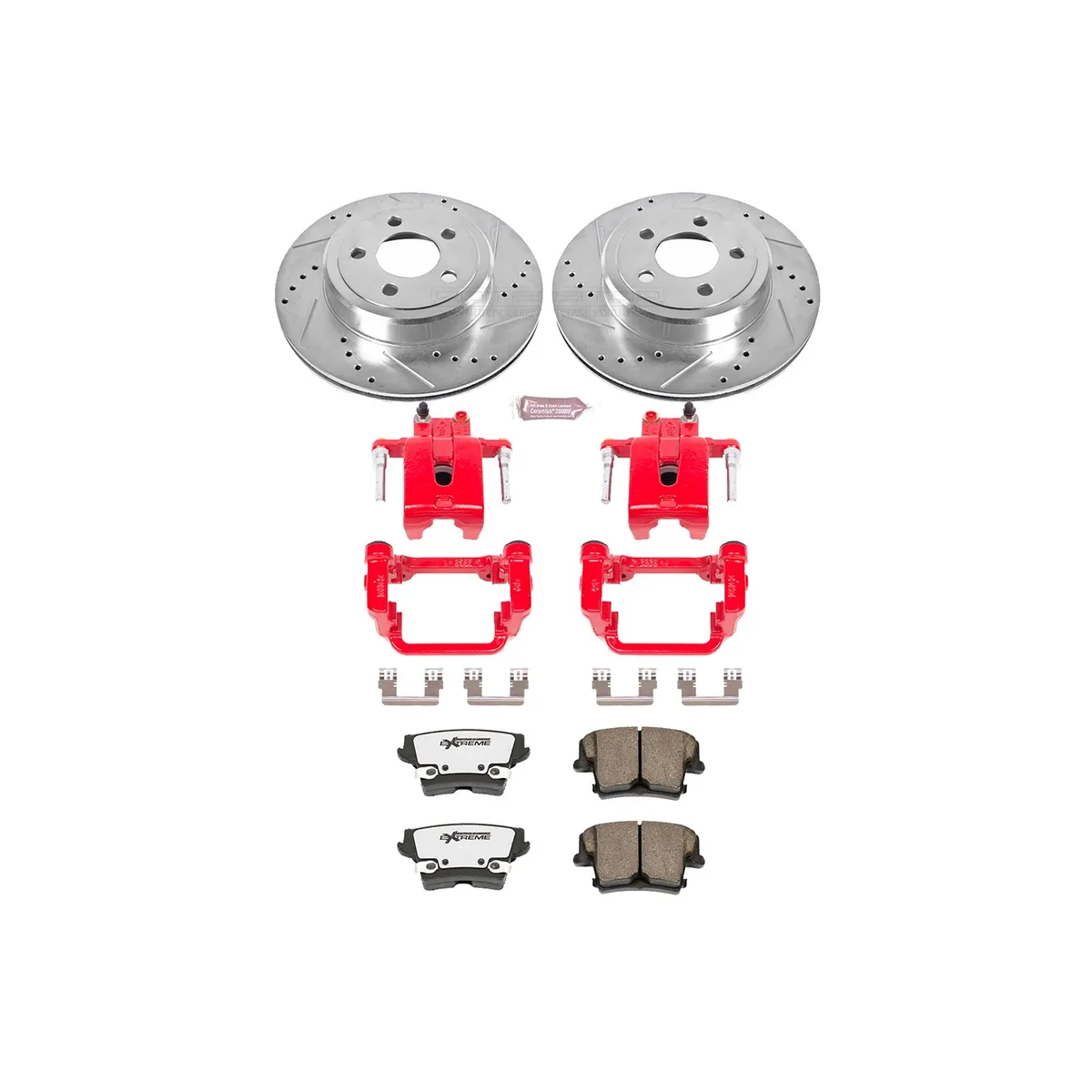 Z26 Street Warrior Upgrade Kit: Drilled/Slotted Rotors; Carbon-Fiber Ceramic Pads; Powder Coated Calipers product image