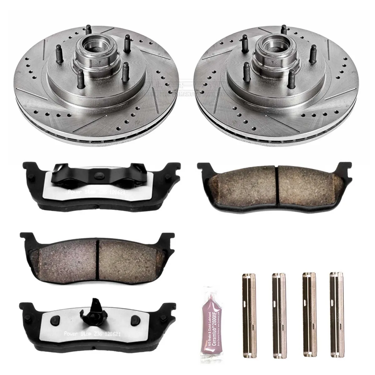 Z36 Truck/Tow Upgrade Kit: Drilled/Slotted Rotors; Carbon-Fiber Ceramic Pads W/Hardware product image