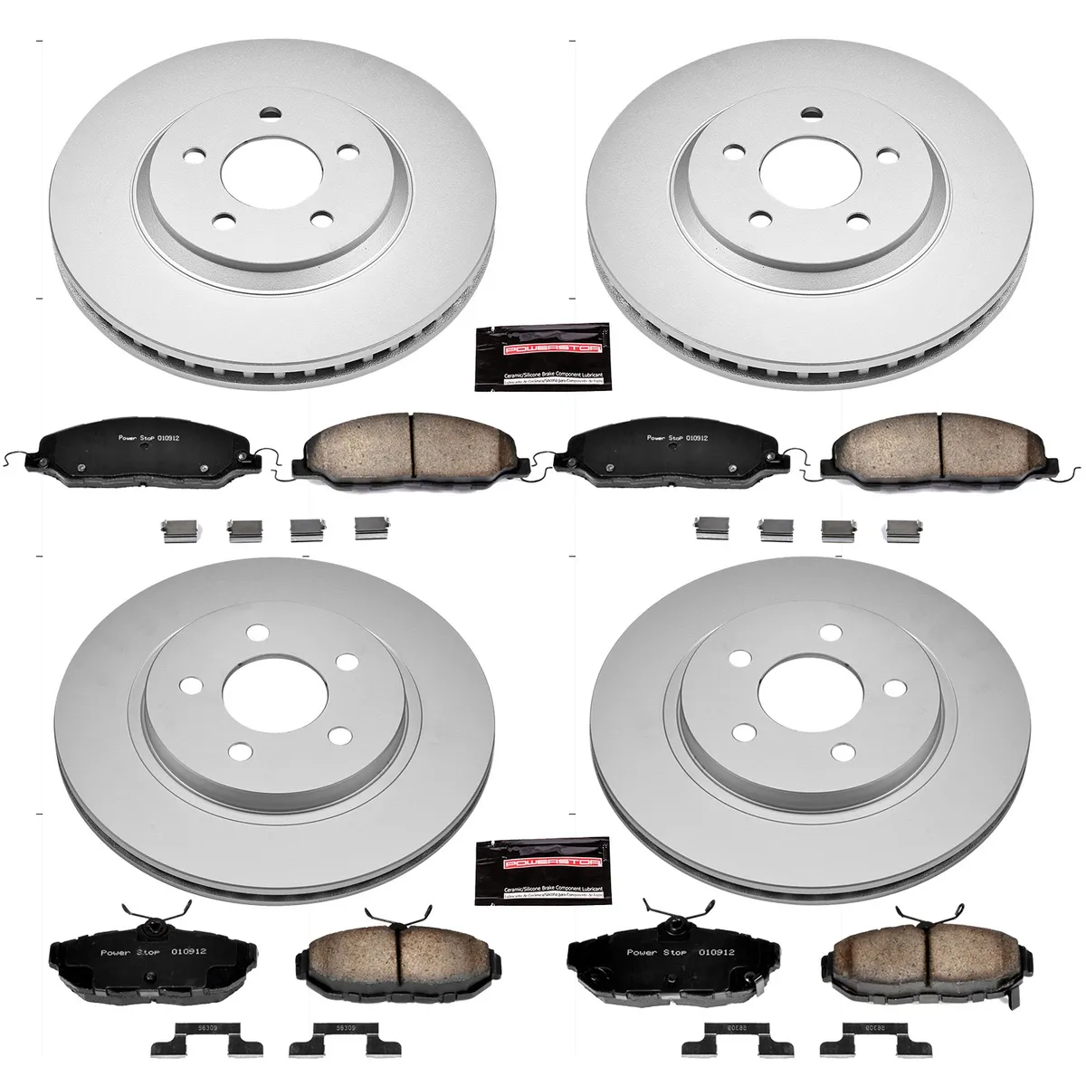 Z17 Geomet Coated Rotor Kit: Genuine Geomet Fully Coated Rotors; Ceramic Pads W/Hardware product image