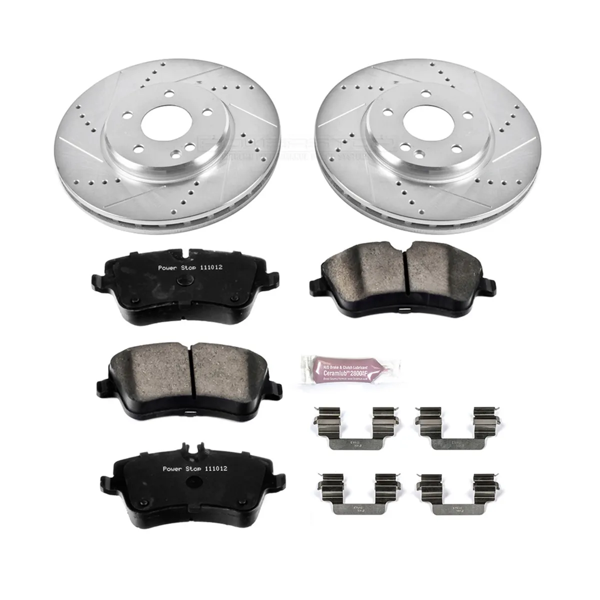 Z23 Evolution Sport Upgrade Kit: Drilled/Slotted Rotors; Carbon-Fiber Ceramic Pads W/Hardware; Pad Sensors product image