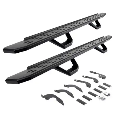 Go Rhino Go Rhino 6964298720PC - RB30 Running Boards with Mounting Brackets & 2 Pairs of Drops Steps Kit - Textured Black