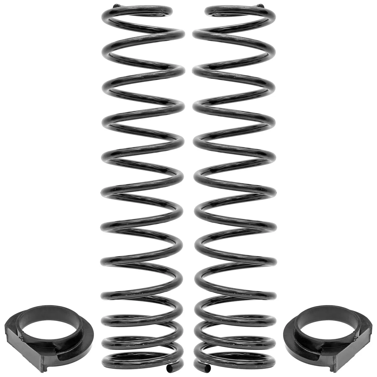 Front Coil Springs 18-Up Wrangler JL 4 Inch Lift Includes Urethane Isolators Pair RockJock 4x4 product image