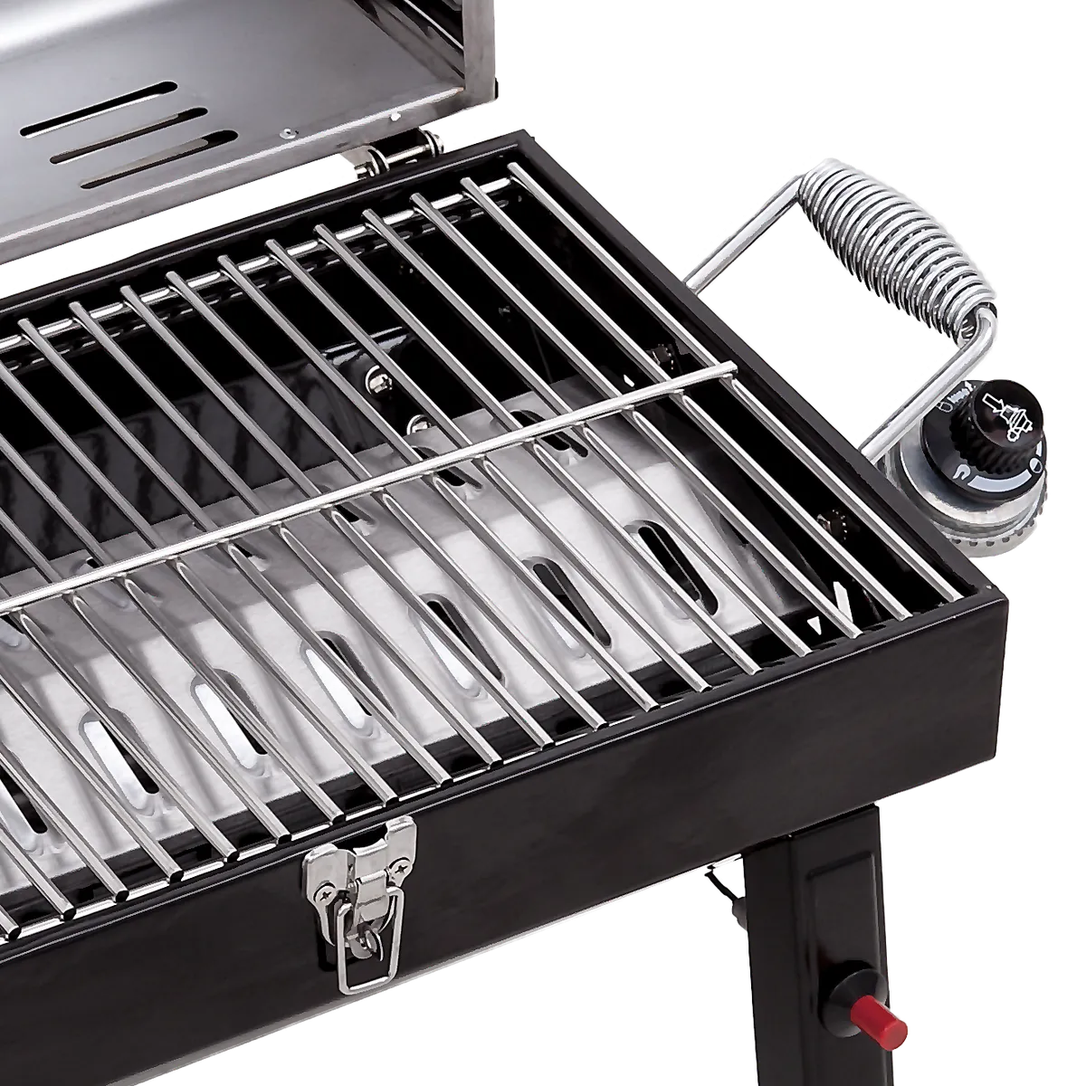 1-Burner Portable Propane Gas Grill in Stainless Steel product image