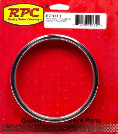 Racing Power Company Sure Seal 1/4In Alum A/C Riser Fit Flat Base