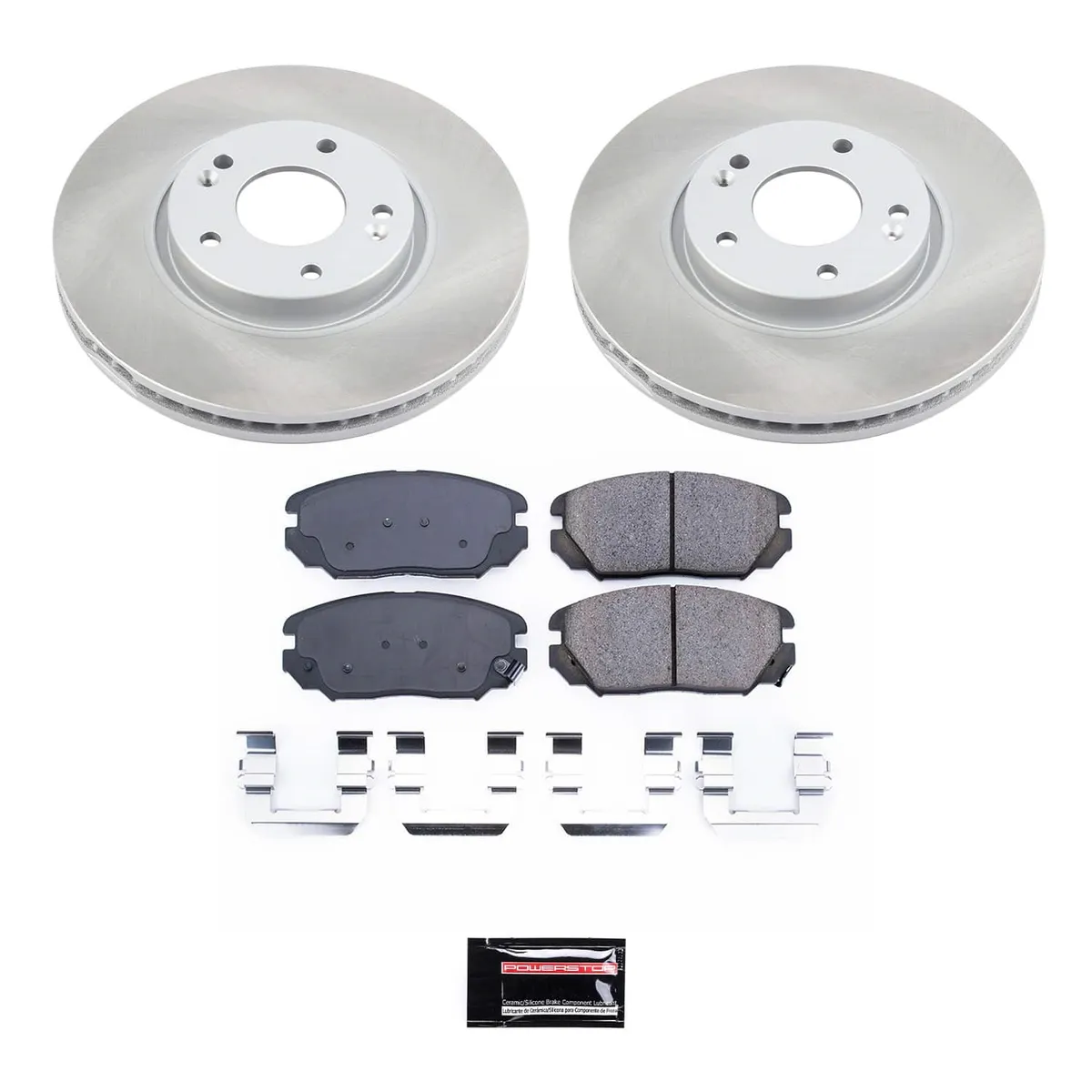 Z17 Semi Coated Rotor Kit: Coated Rotors; Ceramic Pads W/Hardware product image