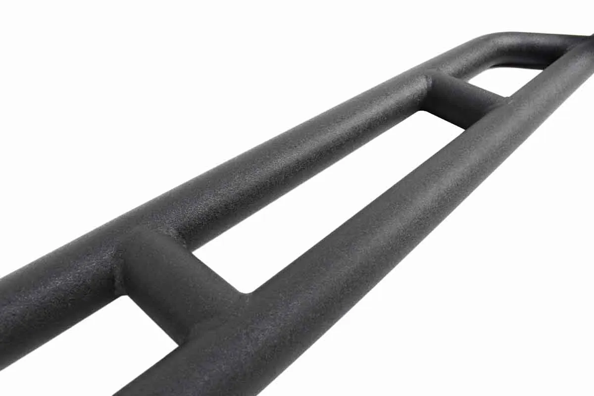 Jeep JK Rock Sliders 4 Door 07-18 Wrangler JK Unlimited Steel Black Textured Powdercoat Fishbone Offroad product image