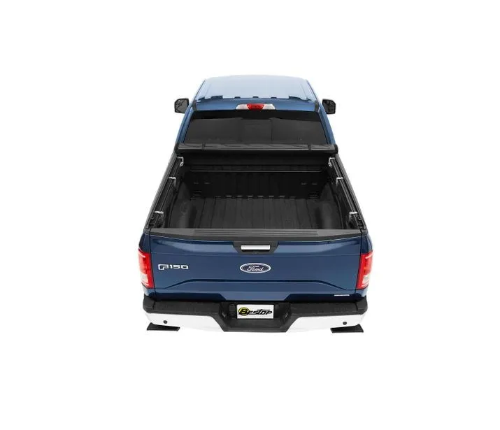 EZ-Roll Soft Tonneau Cover For Ford 2017-2024 F-250/F-350 Super Duty 6.8 Foot Black Tailgate Spoiler Not Included Bestop product image