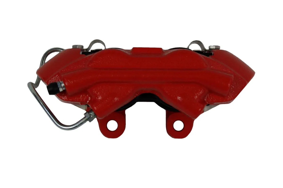 LEED Brakes Manual Front Kit with Drilled Rotors and Red Powder Coated Calipers product image