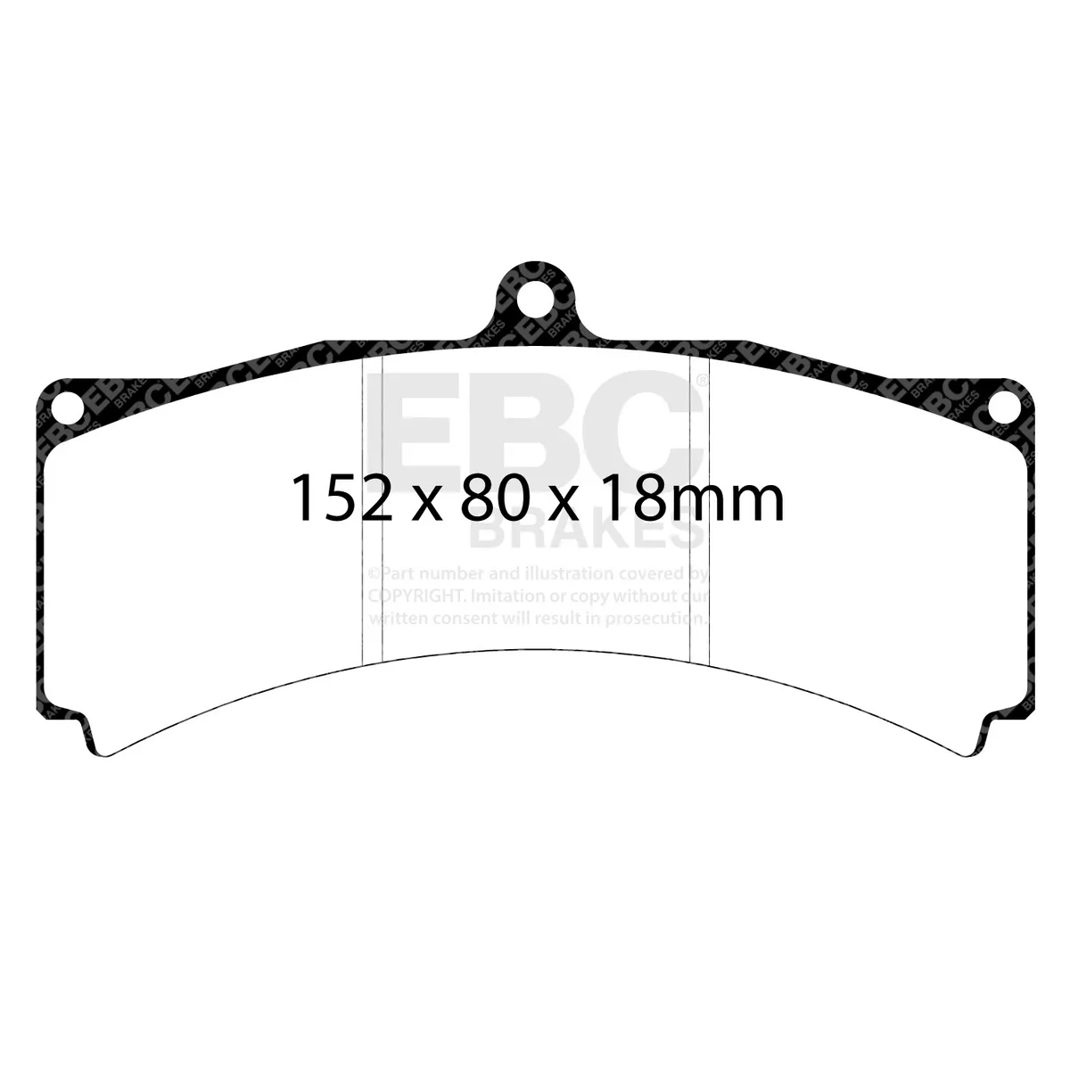 EBC RPX Race Brake Pads; Front; Fits AP Racing CP3894D46; product image