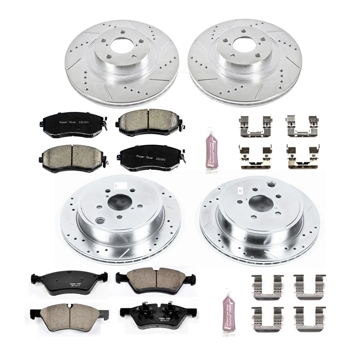 Z23 Evolution Sport Upgrade Kit: Drilled/Slotted Rotors; Carbon-Fiber Ceramic Pads W/Hardware product image