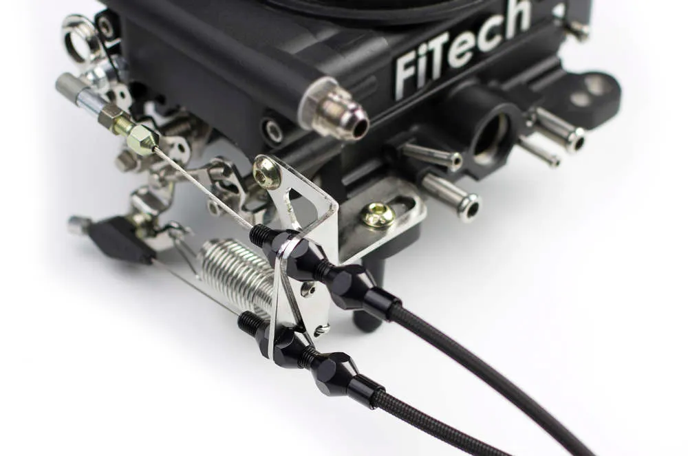 Lokar Throttle Cable Bracket; Fits w/Fitech EFI; Stainless Steel;