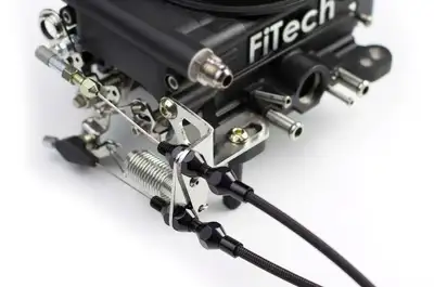 Lokar Throttle Cable Bracket; Fits w/Fitech EFI; Stainless Steel;