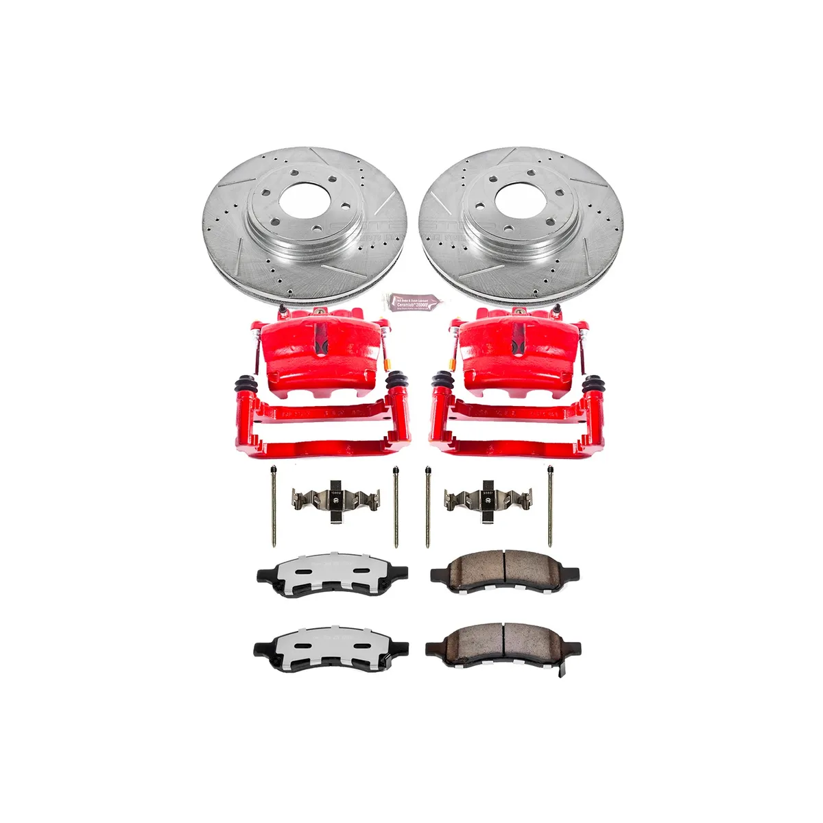 Z36 Truck/Tow Upgrade Kit: Drilled/Slotted Rotors; Carbon-Fiber Ceramic Pads; Powder Coated Calipers product image
