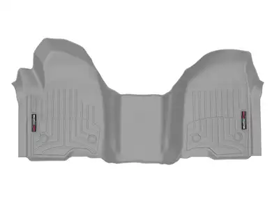 Weathertech Grey Front FloorLiner 2019 + Chevrolet Silverado 1500 1st Row Bench seat no-flow through console no 4x4 floor mounted shifter