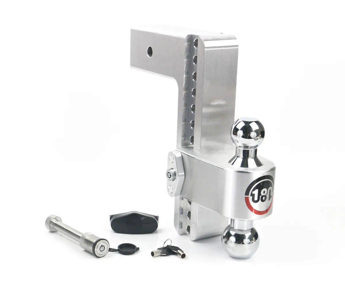 Weigh Safe 180 Hitch Chrome Plated 10in Drop Hitch With 3in Shank (10k/21k Grwr) With Ws05keyed Alike