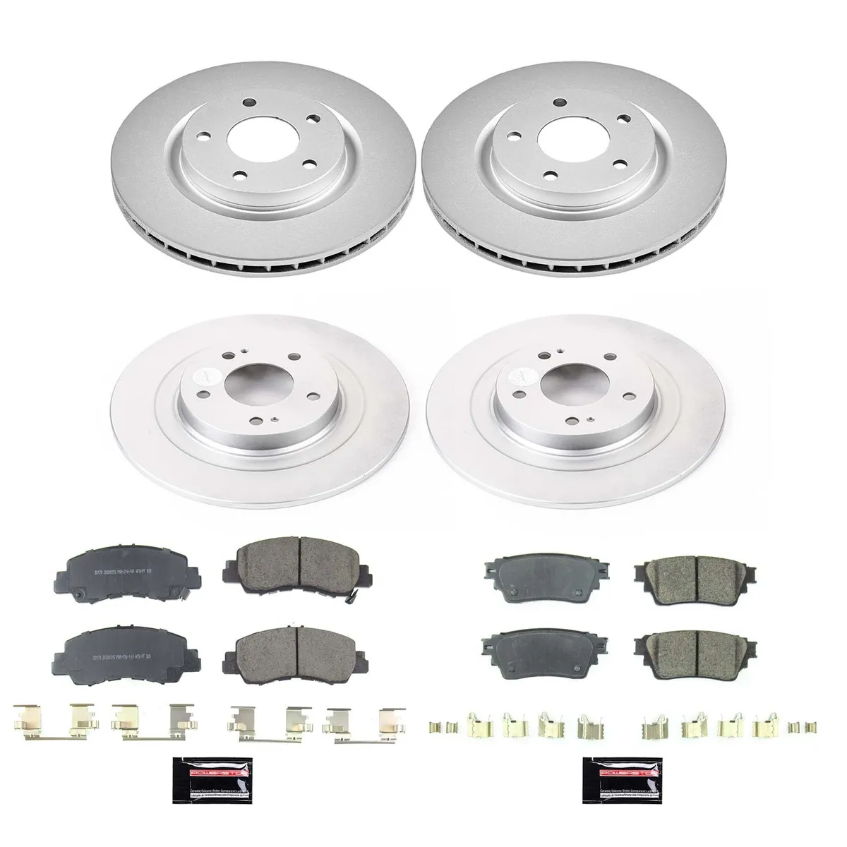 Z17 Geomet Coated Rotor Kit: Genuine Geomet Fully Coated Rotors; Ceramic Pads W/Hardware product image