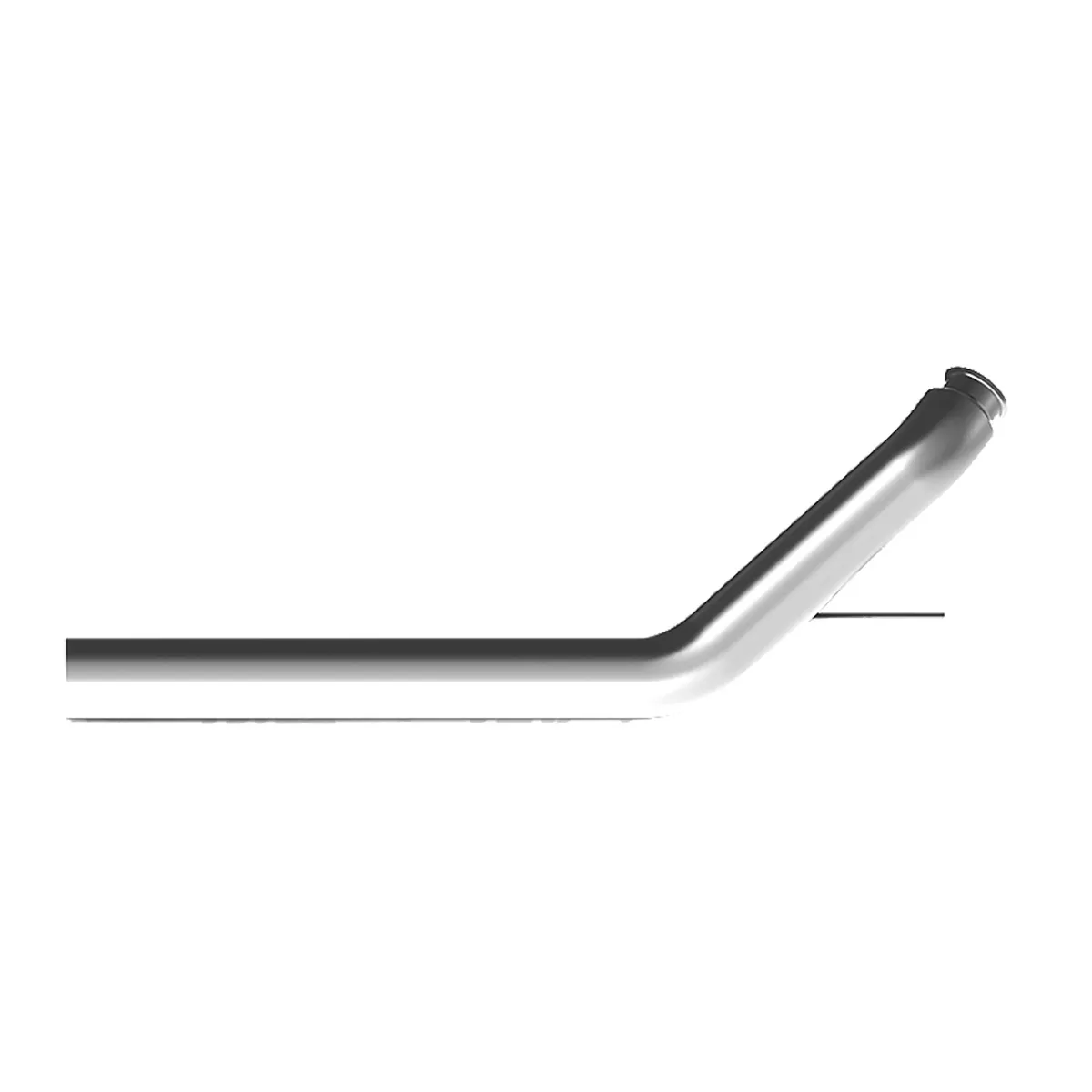 Armor Lite Turbocharger Down Pipe; 4 in.; Aluminized; 4 in. Dual Wall Tip; product image