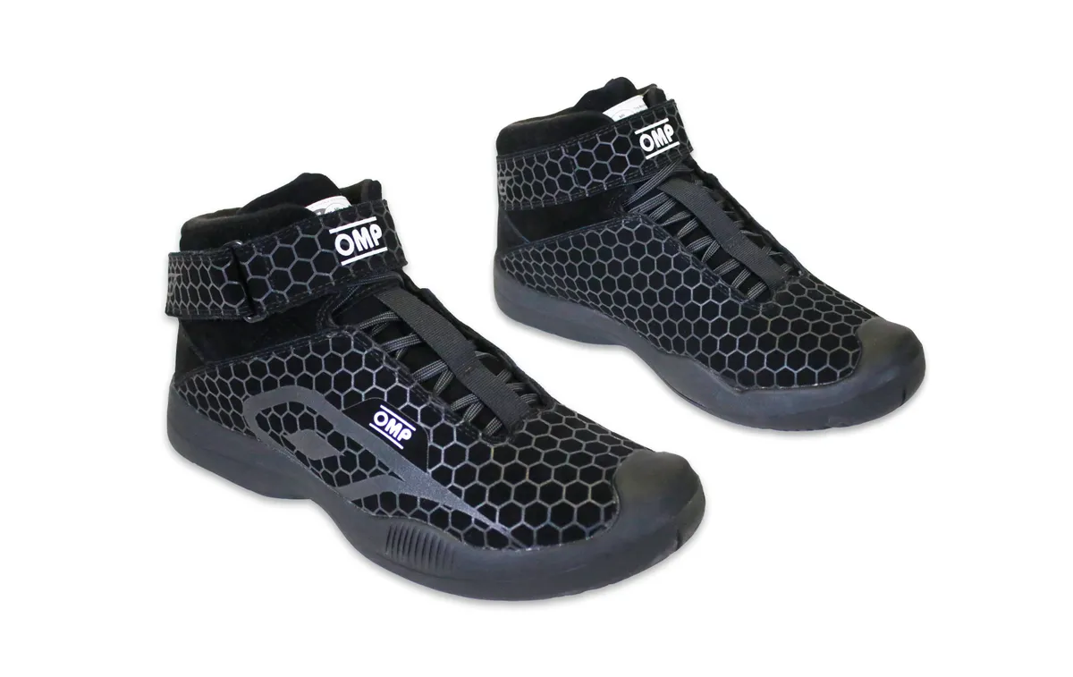 OMP Racing INC Omp Pit Crew Shoes Sfi Black Size 8