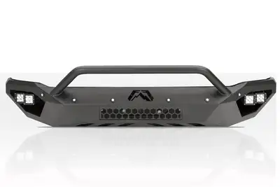 Fab Fours Vengeance Light Box Cover; 2 Stage Black Powder Coated; Front Center; [AWSL];
