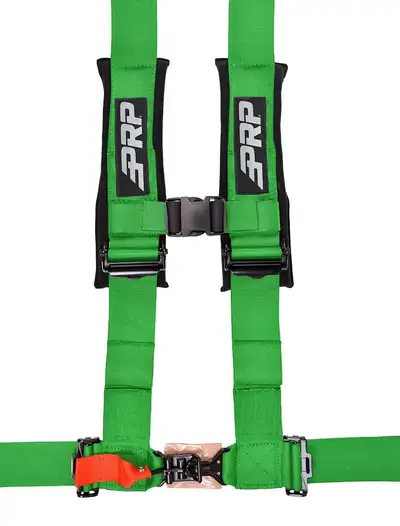 PRP 4.3 Harness 4 point Harness with 3 inch Belts Green PRP Seats