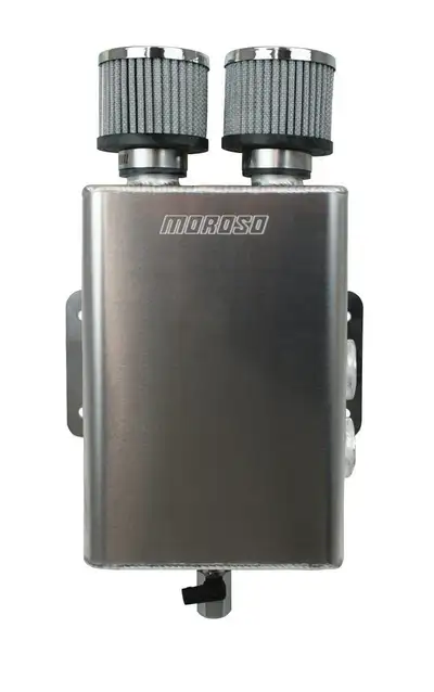 Moroso Air/Oil Separator Tank 2-Breathers / 2 16an Fem