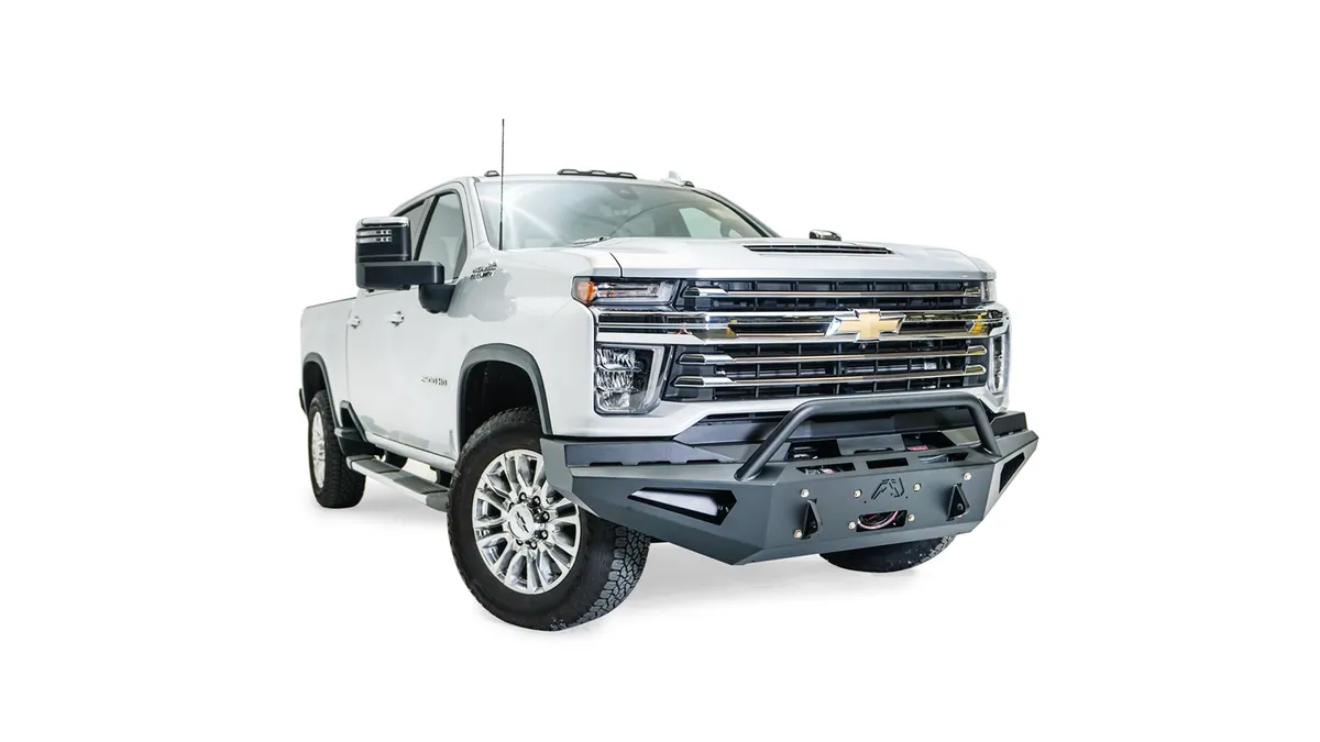 20c Silverado 2500/3500 HD Red Steel Front Bumper With Prerunner Guard product image