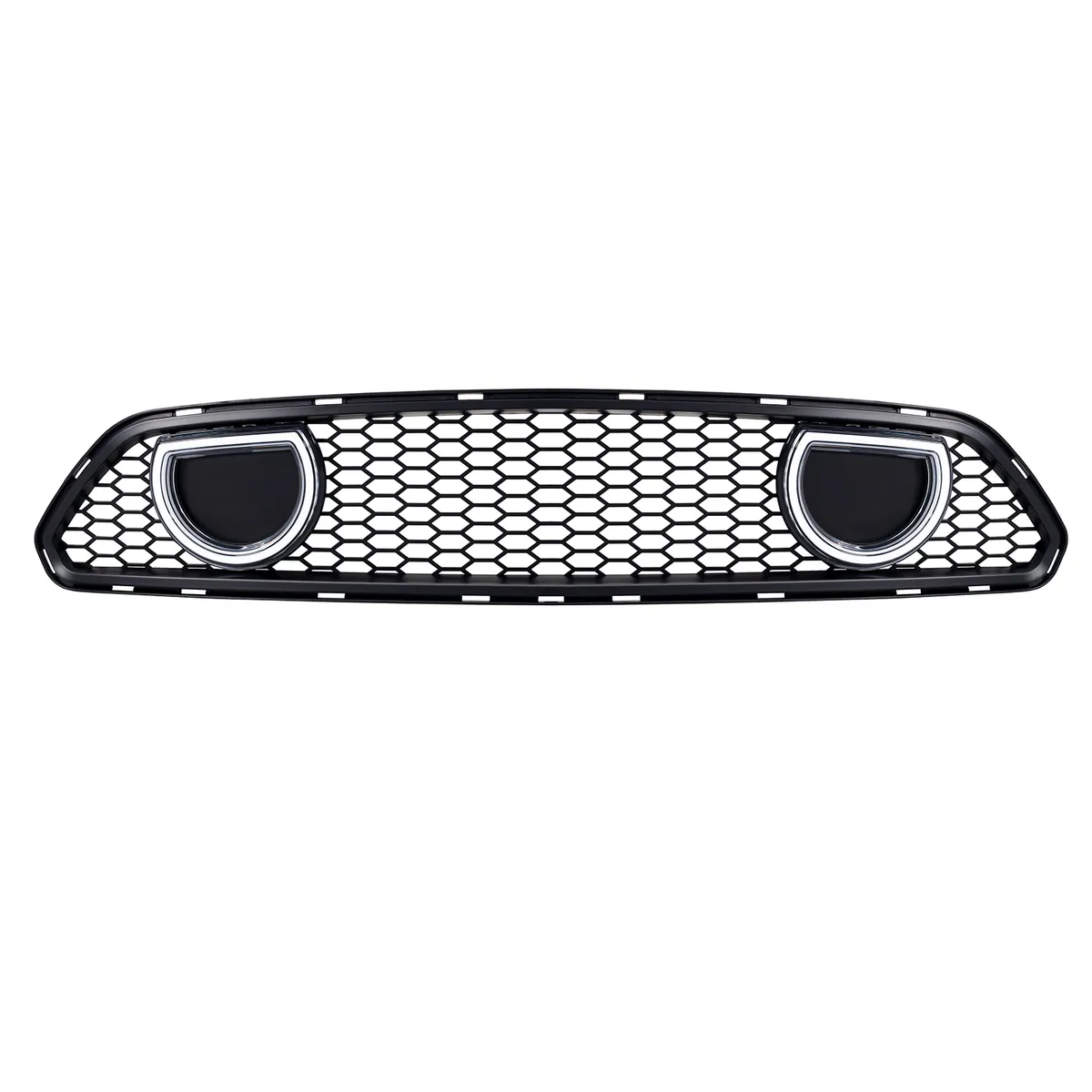 American Modified Amfmca00615 Mach 1 Style Upper Grille With LED DRL And Turn Signal - Matte Black product image