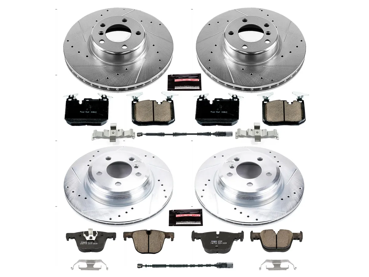 Z23 Evolution Sport Upgrade Kit: Drilled/Slotted Rotors; Carbon-Fiber Ceramic Pads W/Hardware; Pad Sensors product image