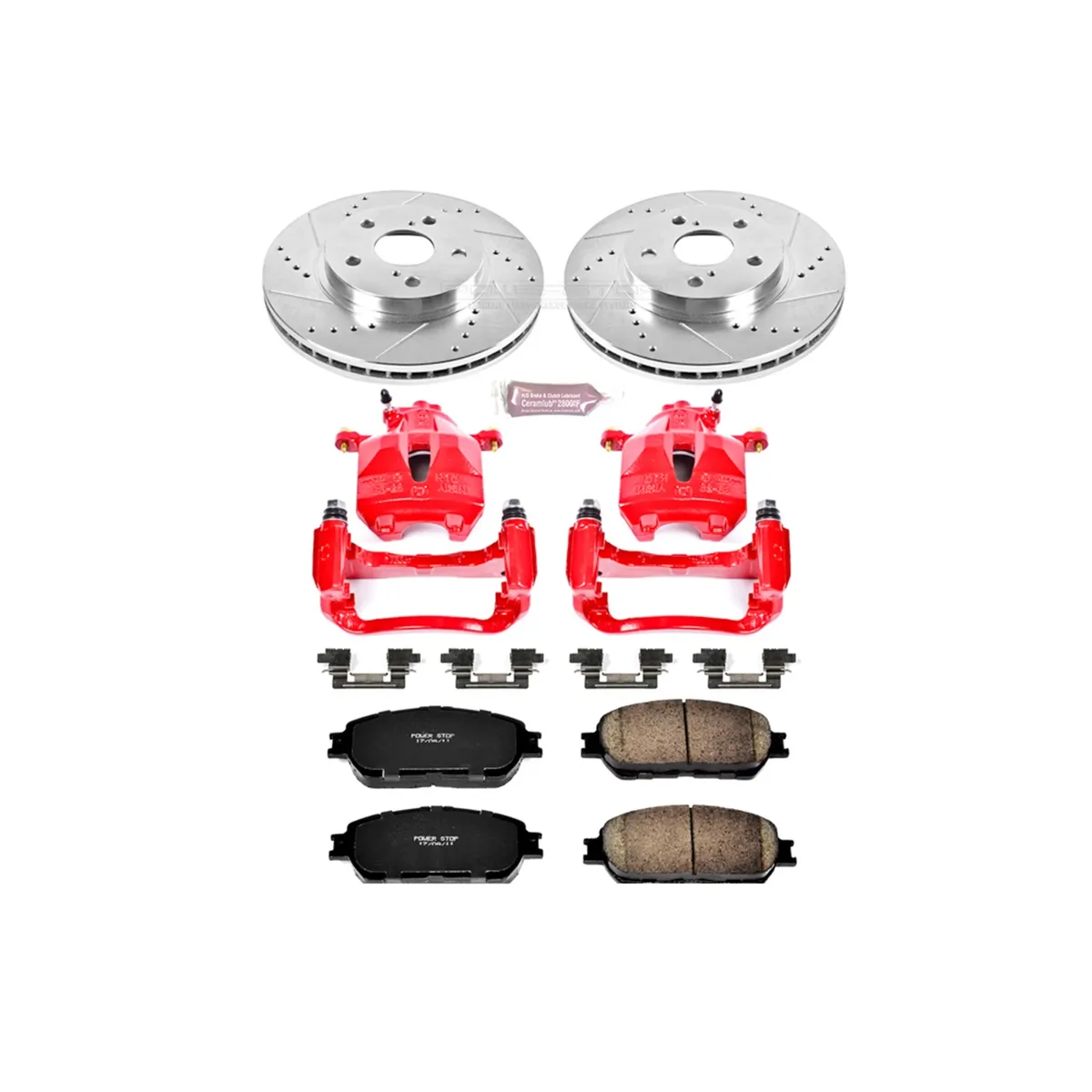 Z23 Evolution Sport Upgrade Kit: Drilled/Slotted Rotors; Carbon-Fiber Ceramic Pads; Powder Coated Calipers product image