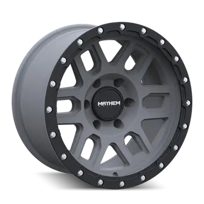 Mayhem Mayhem Offroad Wheels Delta 8304 GY 17x9 Matte Black Lip Gunmetal -12 Off Set 6 Lug 4.53 BSM 106 Bore Cast Aluminum