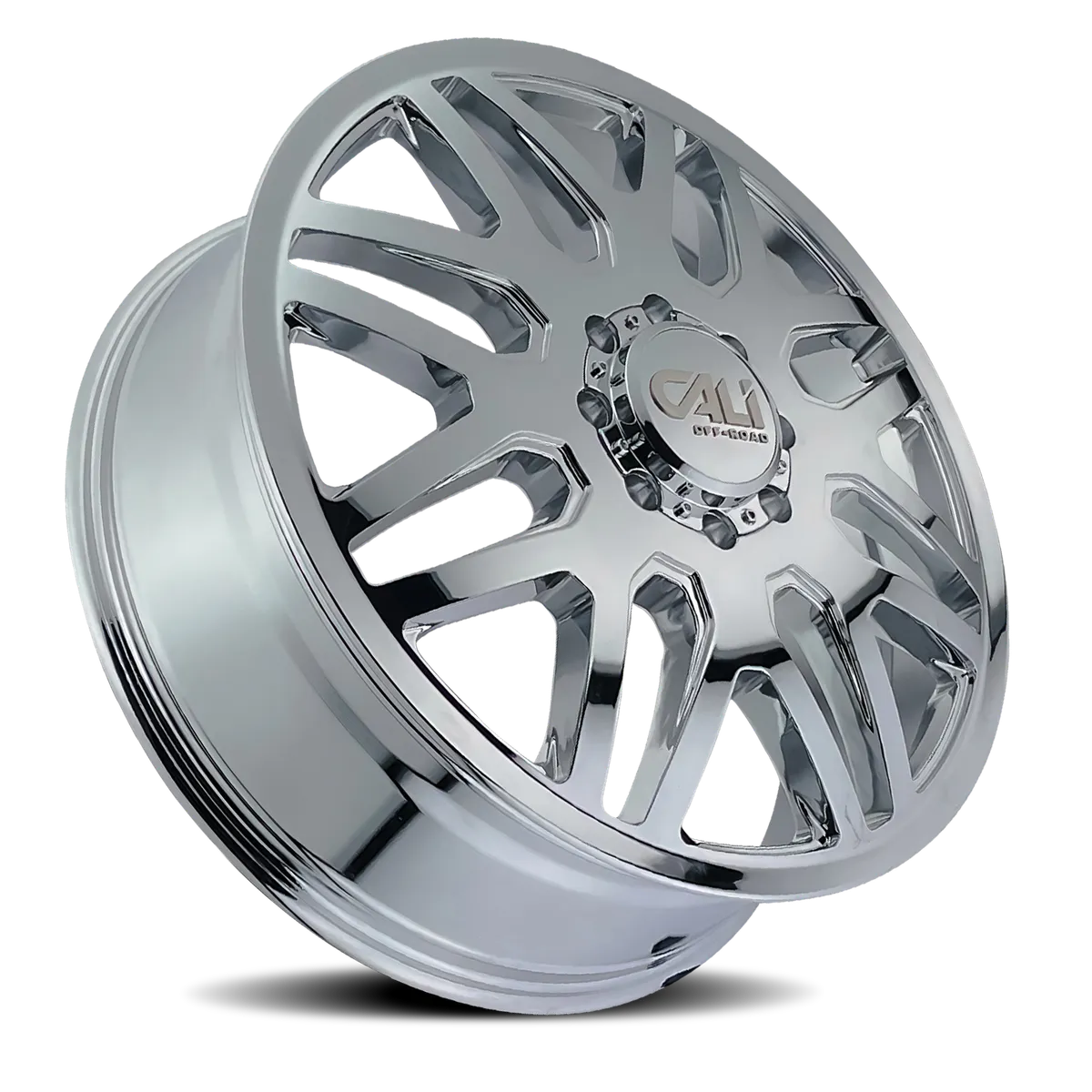 Dually Wheels Invader Dually 9115D CH 22x8.25 Chrome 8 On 210 Bolt Pattern 115 Offset Cali Offroad Wheels product image