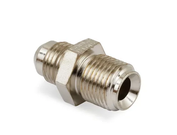 Earl's 11/16"-18 Inverted Flare Male w/ Long Thread to AN -6 Male Adapter Fitting - Nickel Plated Steel product image