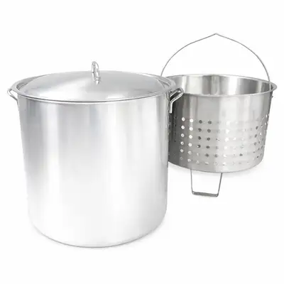 Bayou Classic 82-qt Stainless Bayou® Stockpot with Steam/Boil Basket