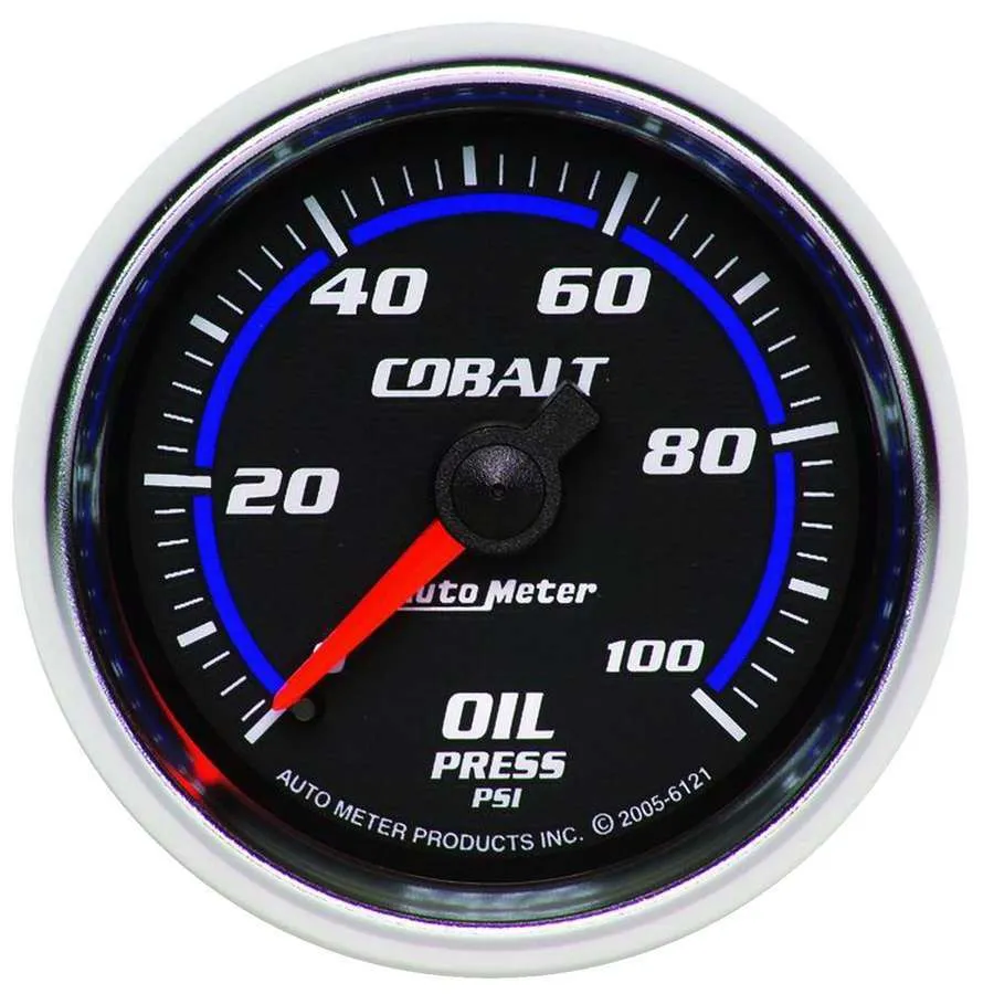 AutoMeter Gauge, Oil Pressure, 2 1/16", 100psi, Mechanical, Cobalt
