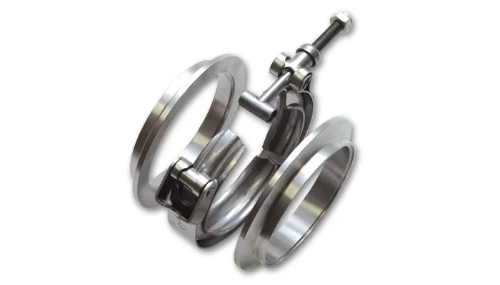 Vibrant Performance V-Band Flange Assembly; 2.375 in. OD Tubing; 3.1875 in. Flange OD; 304 Stainless Steel;