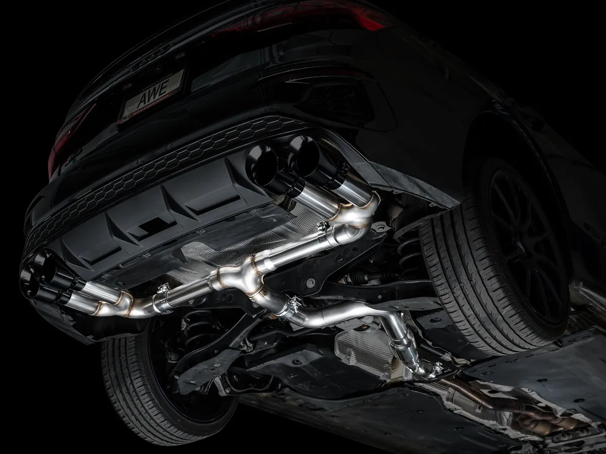 AWE Track Edition Exhaust for Audi 8Y S3 - Chrome Silver Tips product image