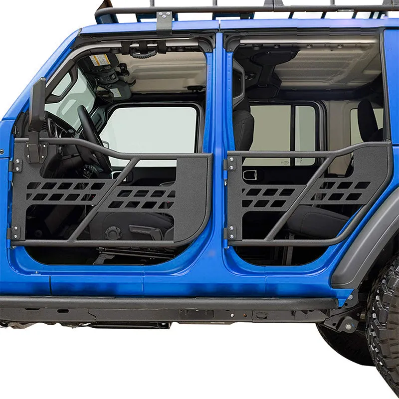 Jeep Half Tube Doors with Side View Mirror for 2018-2025 Wrangler JL Gladiator JT product image